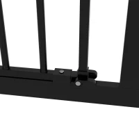 PawHut Adjustable Safety Gate w/ One Extensions, Four Adjustable Screws, Black(m-11)