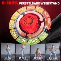 SPORTNOW Verstelbare hometrainer met magnetische weerstand, app-functie, verstelbaar zadel, lcd-monitor en telefoonhouder(m-5)
