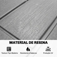 Outsunny Baú de Arrumação Exterior 227 L, Resistente à Água e aos Raios UV, com Fechadura, Cinzento(m-5)