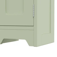 HOMCOM Small Bathroom Storage Cabinet with Toilet Roll Holder - Light Green(m-11)
