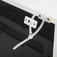 HOMCOM Elektrische wandhaard met 3D-vlameffect, schouwplank, 64 cm, wit(m-11)