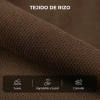 HOMCOM Sillón Relax Reclinable Eléctrico Levanta Personas Mayores con Masaje Calor Portavasos Mando Bolsillos Marrón Oscuro(m-7)