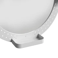HOMCOM Oval Wall Mirror, 60 x 90 cm Decorative Hanging Mirror with Pegboard Frame, Wall-Mounted, White(m-10)