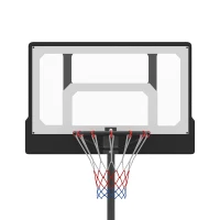 SPORTNOW Panier de Basket Extérieur pour Enfants, Hauteur Réglable 108-213 cm, Base Remplissable et Roulettes, Dès 3 Ans, Noir(m-14)