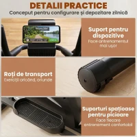 HOMCOM bicicleta magnetica, cu monitor LCD si 8 niveluri(m-8)