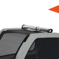 PawHut Opvouwbare Fietsaanhanger voor Middelgrote Honden tot 20kg Helling, Reflectoren, Lijn en Vlag Grijs(m-11)