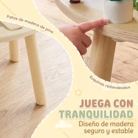 AIYAPLAY Mesa de Actividades para Bebé 1-3 Años 6 en 1 Montessori con Engranajes Laberinto de Cuentas Reloj Giratorio Zanahorias(m-5)