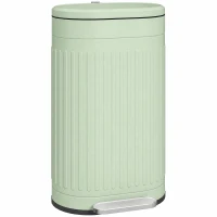 HOMCOM Poubelle de cuisine poubelle à pédale 30L couvercle à fermeture douce seau intérieur amovible 36,5 x 31,2 x 60,8 cm vert(m-1)