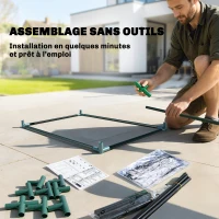 Outsunny Mini Serre avec Sac de Plantation, Serre Portable avec porte enroulable, 68 x 50 x 70 cm, Vert Foncé(m-7)