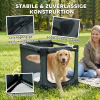 PawHut Hondenbox opvouwbaar met kussen, afneembare wasbare hoes van Oxford-stof voor honden tot 38kg, legergroen(m-5)