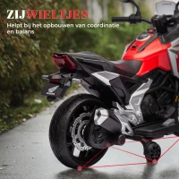 AIYAPLAY Elektrische Kinder Motor, Honda, 3 km/u, Muziek & Licht, 3-6 Jaar, tot 30 kg, Rood(m-6)