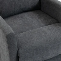 HOMCOM Fauteuil Inclinable de Massage par Vibration, Fauteuil de Relaxation en Chenille avec Dossier Réglable par Poussée, Gris(m-13)