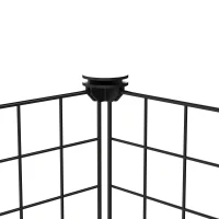 PawHut Ren kleine huisdieren box metalen rooster vele vormen zwart metaal(m-11)