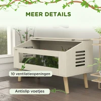 PawHut Reptielencontainer, Terrarium voor Hagedissen, 140 Liter, Geschikt voor Verwarmingsmat, met Glazen Vensters(m-7)
