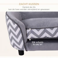 PawHut hondenbank hondenzetel hondensofa hondenbed hondenmat kat kussen gepolsterd(m-5)