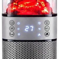 HOMCOM Keramische ventilatorkachel 2000W met thermostaat en afstandsbediening, zwart(m-11)