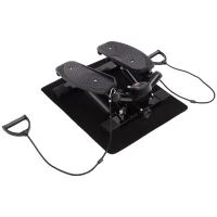 HOMCOM mini stepper sidestepper fitness hometrainer inclusief trainingsbanden(m-1)
