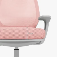 Vinsetto Bureaustoel, Ergonomische Bureaustoel met Draaifunctie, Verstelbaar 55 x 48 x 82,5-94,5 cm Roze(m-8)