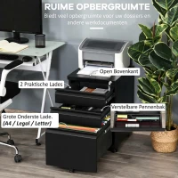 Vinsetto Whiteboard Magneetbord met 4 stiften, 6 magneten, 1 spons, 1 opbergvak, wandmontage, gemakkelijk af te vegen, 90 x 60 cm(m-4)