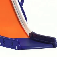 AIYAPLAY Toboggan pour tout-petits 5 en 1 toboggan autoportant pour enfant avec panier de basket, télescope, 178x70x86cm, jaune(m-13)