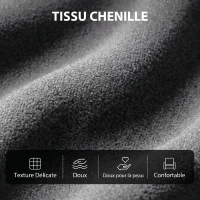 HOMCOM Fauteuil Inclinable de Massage par Vibration, Fauteuil de Relaxation en Chenille avec Dossier Réglable par Poussée, Gris(m-7)