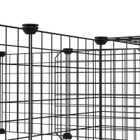 PawHut Ren kleine huisdieren box metalen rooster vele vormen zwart metaal(m-13)
