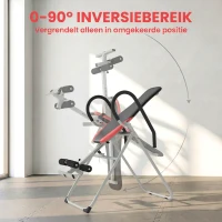 SPORTNOW Inversiebank Opvouwbaar Inversietafel met Verstelbare Enkelvergrendeling, Veiligheidsgordel, Antislip(m-4)
