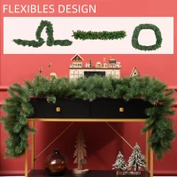 HOMCOM 1,8 m Kunstmatige Kerstslinger met 160 Tips Groen(m-5)