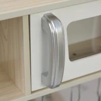 HOMCOM Kinderkeuken met accessoires droomkeuken speelkeuken speelgoedkeuken grenenhout MDF wit(m-9)