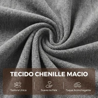 HOMCOM Sofá-cama 205 cm, futon 5 em 1 sem estrutura, assento 75 cm, espuma de alta densidade, sem montagem, cinzento(m-7)