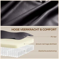 HOMCOM Massagestoel met wieg-, lig- & verwarmingsfunctie, 3 modi, draaibaar, Donkerbruin(m-6)
