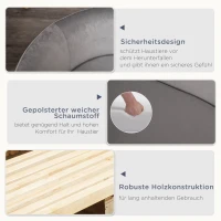 Hondenbank hondensofa katten honden berkenhout modern lichtgroen(m-5)