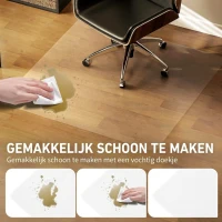HOMCOM Vloermat, antislip, 1,5 mm dik, 120x120 cm, Transparant(m-4)