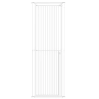 PawHut Barreira de Segurança Extra Alta para Crianças, Cães e Gatos 112-200 cm, Largura Ajustável 76-85 cm para Portas e Escadas(m-1)