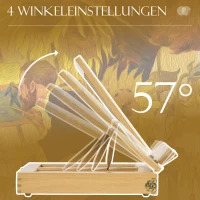 Vinsetto Tafel schildersezel, kleine schildersezel, 1 lade, 3 vakken, massief hout, natuurlijk(m-5)