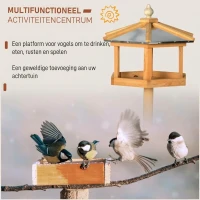 PawHut Volière vogelhuis vogelvilla vogelvoeder vogel(m-6)