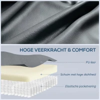 HOMCOM Massagestoel met wip-, lig- & verwarmingsfunctie, 3 standen, draaibaar, Lichtgrijs(m-6)