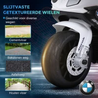 HOMCOM Elektrische kindermotor motorfiets driewieler kindervoertuig licentie van BMW 18-36 maanden(m-6)