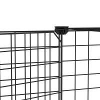 PawHut Ren kleine huisdieren box metalen rooster vele vormen zwart metaal(m-10)