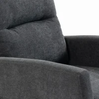 HOMCOM Fauteuil Inclinable de Massage par Vibration, Fauteuil de Relaxation en Chenille avec Dossier Réglable par Poussée, Gris(m-11)