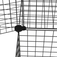 PawHut Ren kleine huisdieren box metalen rooster vele vormen zwart metaal(m-12)