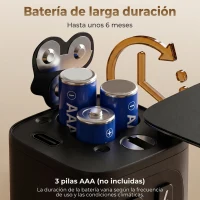 HOMCOM Cerradura Inteligente 5 en 1 con Huella App Tuya Bluetooth Código Tarjeta NFC/RF Llave Códigos Temporales(m-11)