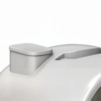 PawHut Maison de toilette pour chat bac à litière fermé bac acier inoxydable, nettoyage facile, 52,4 x 41,3 x 39,9 cm, blanc(m-12)