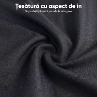 HOMCOM Set 2 scaune de bar cu spătar și suport pentru picioare, tapițerie textilă și picioare din oțel, negru(m-5)