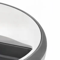 PawHut Voederautomaat, draadloze automatische voerbak met timer tot 6 maaltijden, LED-display, koelpack, grijs(m-12)