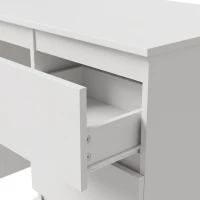 HOMCOM Computerbureau met 3 lades, modern bureau, pc-tafel 100 x 50 x 75 cm, wit(m-12)