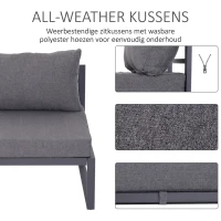 Outsunny 6-delig Tuinset tuinset tuinbankset(m-5)