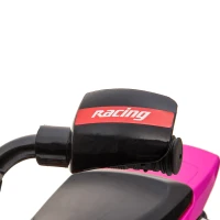 HOMCOM Triciclo Infantil Moto Cross Efectos Musicales y Luminosos Baúl de Almacenamiento Rosa(m-5)