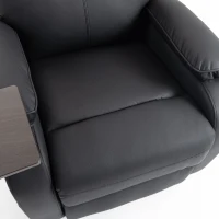 HOMCOM Riser Recliner Chair with Massage and Heat, Electric Lift Recliner Armchair for Elderly, with Side Table, Black(m-10)