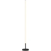 HOMCOM LED hoeklamp, moderne vloerlamp, 1450 lm, 3 helderheidsniveaus, voetschakelaar, 3000 K, woon-/slaapkamer, zwart(m-15)